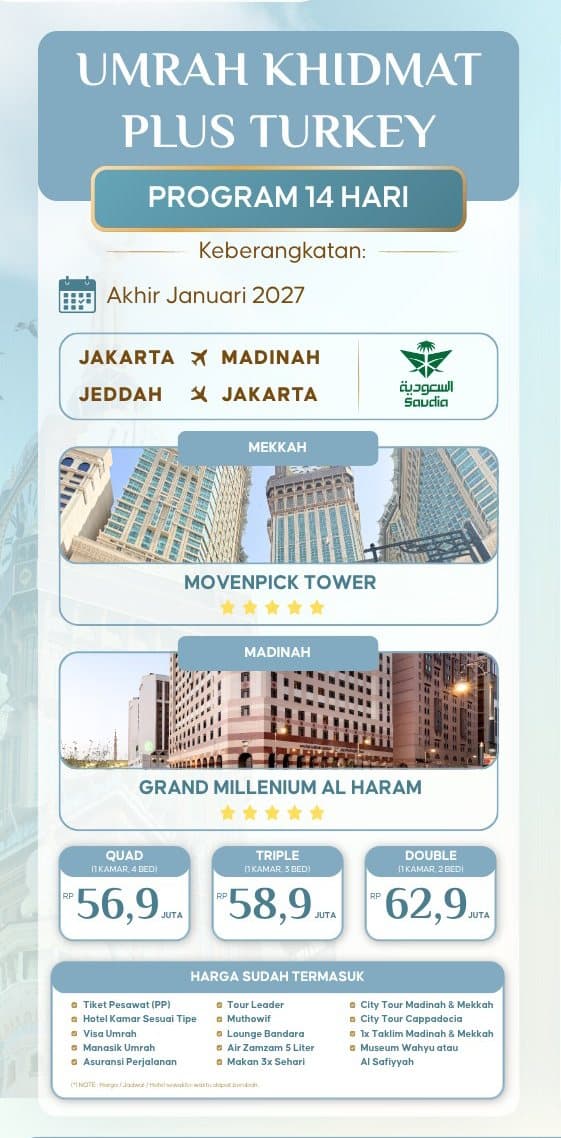 Umrah Khidmat 20 Januari 2027