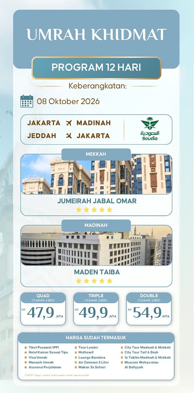 Umrah Khidmat 8 Oktober 2026